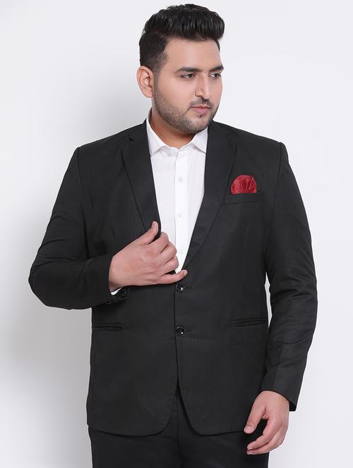 black solid single breasted casual blazer - 17718854 - Very Small Image - 1