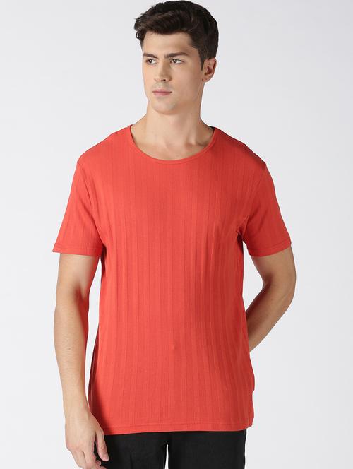 orange self design  t-shirt - 17718970 - Very Small Image - 1