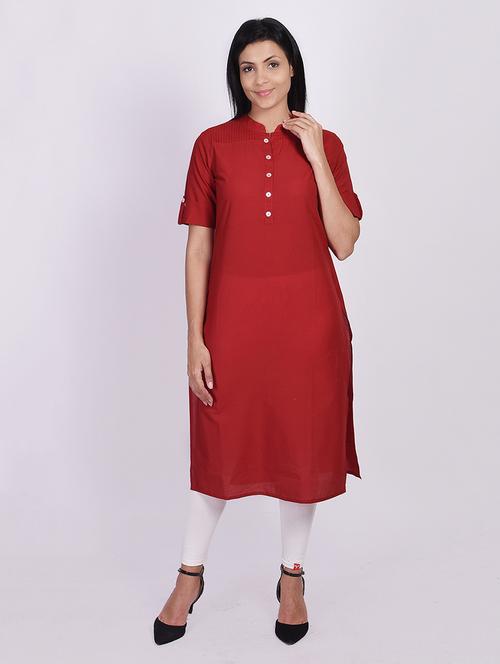 women's straight kurta - 17727315 - Very Small Image - 1