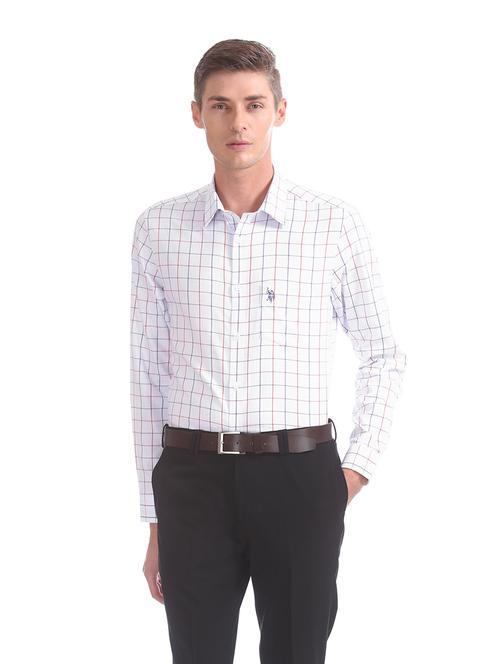 white checkered formal shirt - 17727487 - Very Small Image - 1