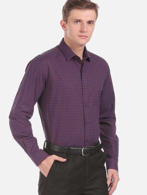 blue checkered formal shirt - 17727520 - Very Small Image - 1