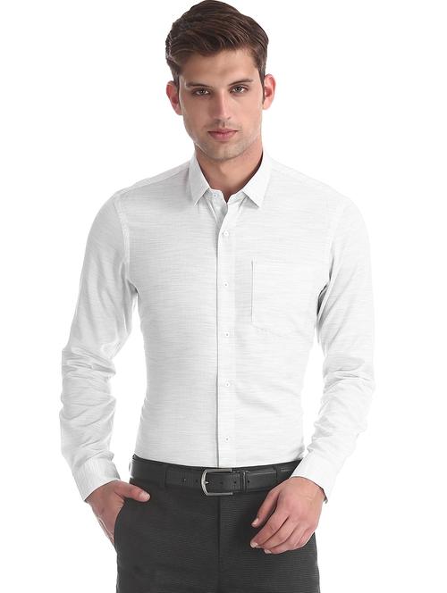 white self design formal shirt - 17727736 - Very Small Image - 1