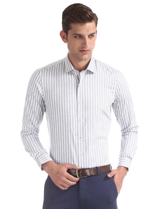 blue stripes formal shirt - 17727808 - Very Small Image - 1