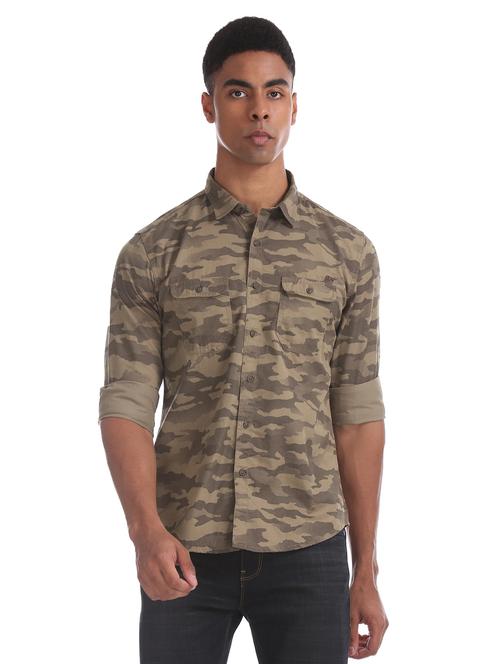 mens camouflage casual shirt - 17728249 - Very Small Image - 1