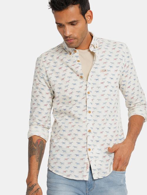 white printed casual shirt - 17728362 - Very Small Image - 1