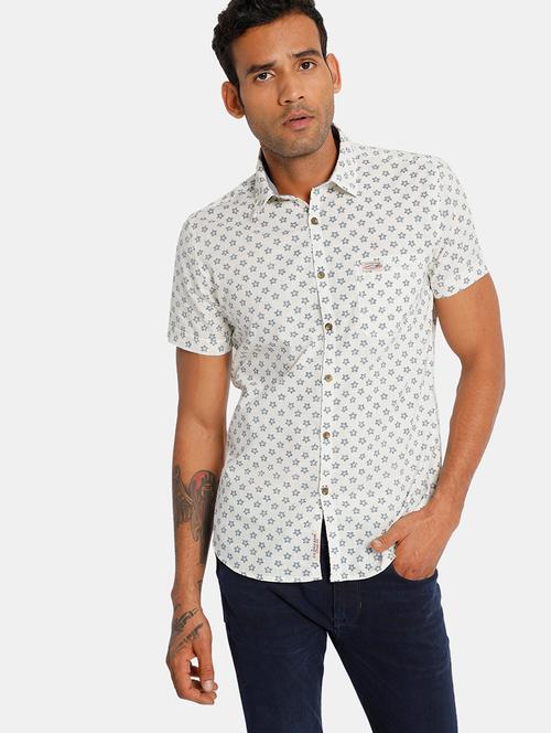 white printed casual shirt - 17728375 - Very Small Image - 1