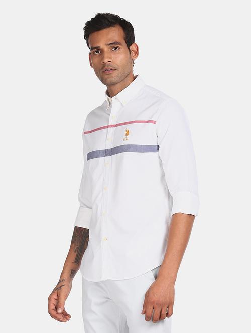 white striped casual shirt - 17728489 - Very Small Image - 1