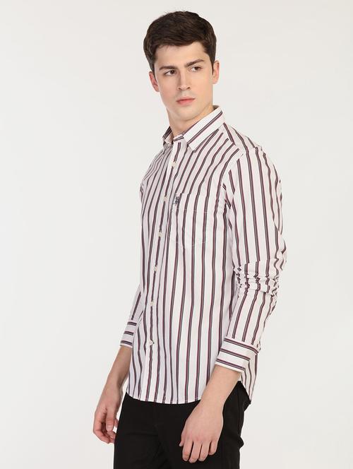 white striped casual shirt - 17728498 - Very Small Image - 1