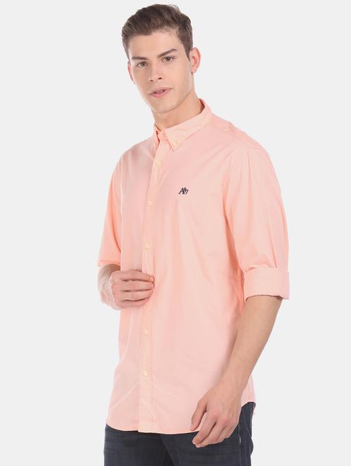 pink solid casual shirt - 17728527 - Very Small Image - 1