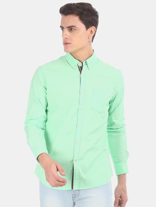 mens solid casual shirt - 17728726 - Very Small Image - 1