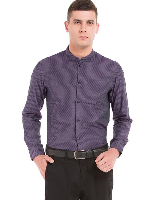 purple self design formal shirt - 17728812 - Very Small Image - 1