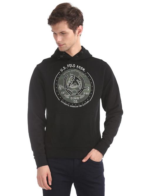 black chest print sweatshirt - 17728895 - Very Small Image - 1