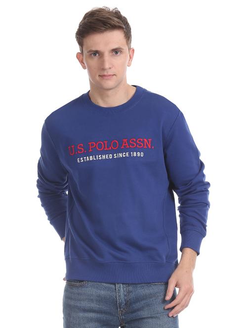 blue self design sweatshirt - 17728984 - Very Small Image - 1