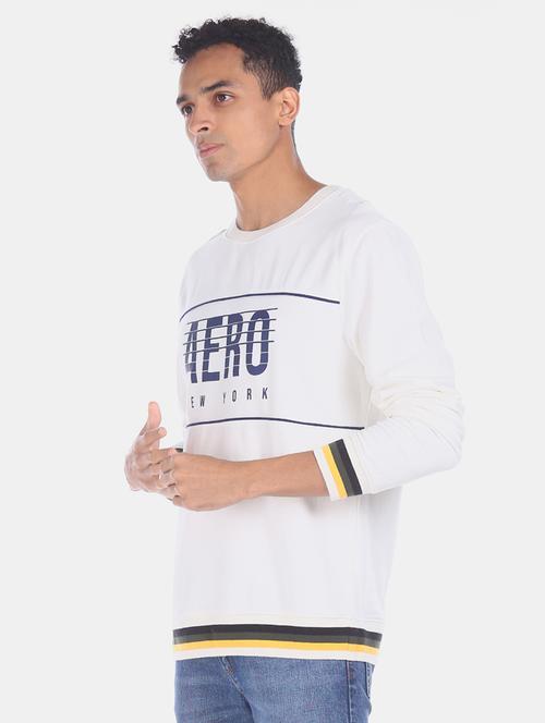 mens chest print sweatshirt - 17729092 - Very Small Image - 1