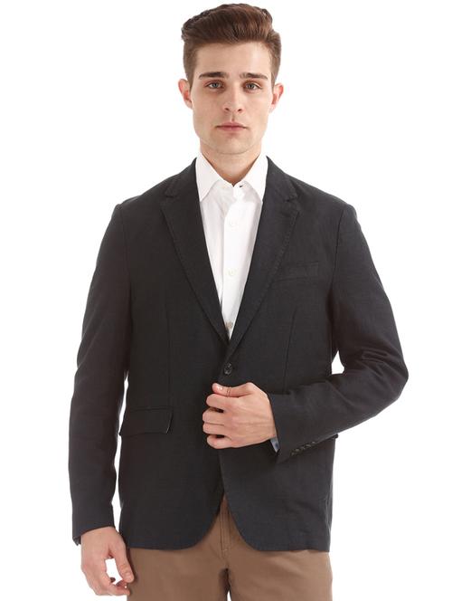 black single breasted casual blazer - 17729532 - Very Small Image - 1