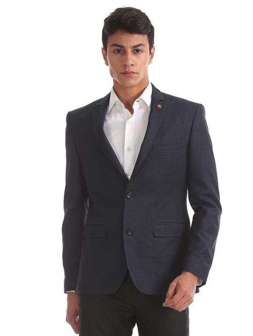 navy blue single breasted formal blazer - 17729584 - Very Small Image - 1