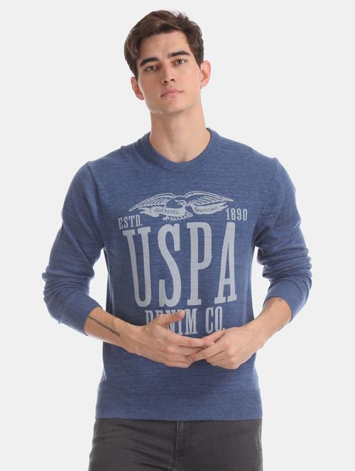 blue printed pullover - 17729956 - Very Small Image - 1