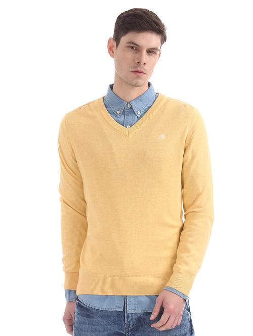 yellow solid pullover - 17730083 - Very Small Image - 1