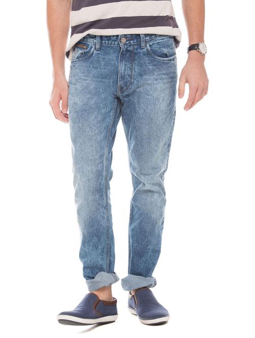 blue stone washed denim jeans - 17731443 - Very Small Image - 1