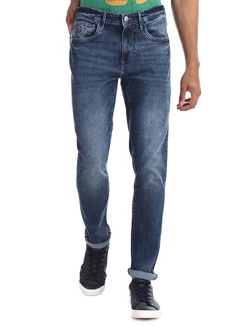 blue light washed denim jeans - 17731476 - Very Small Image - 1