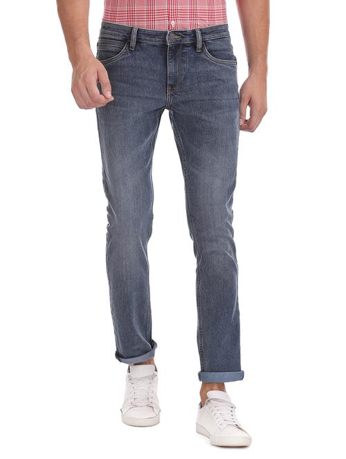 blue light washed denim jean - 17731618 - Very Small Image - 1