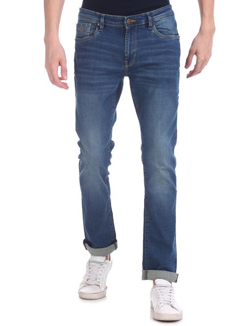 blue light washed denim jean - 17731622 - Very Small Image - 1