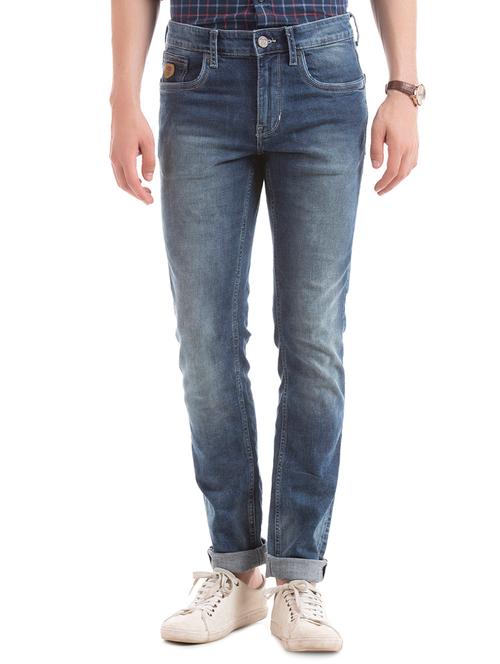 blue light washed denim jeans - 17731631 - Very Small Image - 1