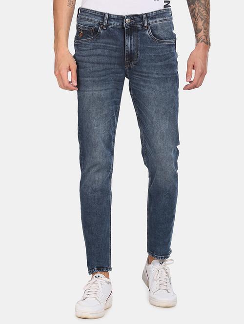 blue light washed denim jeans - 17731644 - Very Small Image - 1