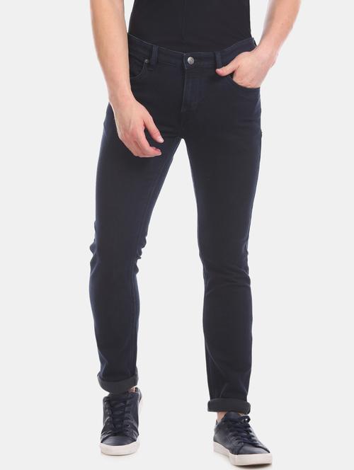 dark blue plain denim jean - 17731659 - Very Small Image - 1