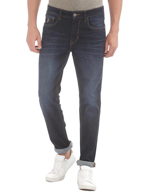 blue light washed denim jeans - 17731725 - Very Small Image - 1