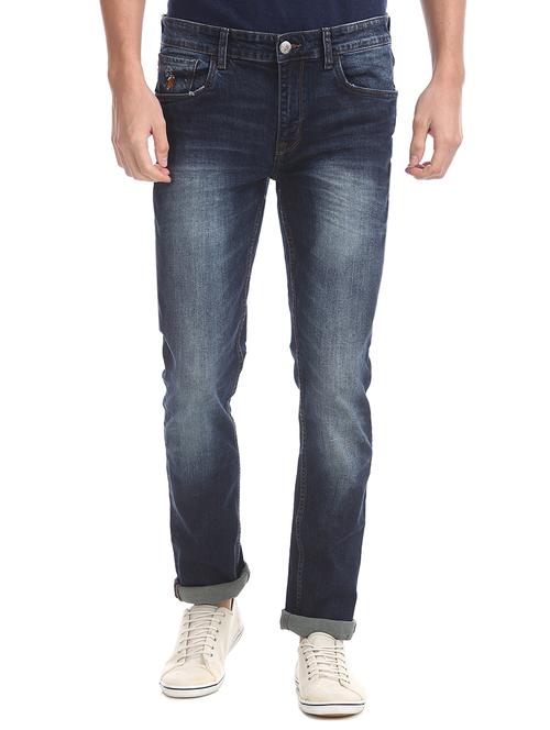 blue heavy washed denim jeans - 17731755 - Very Small Image - 1