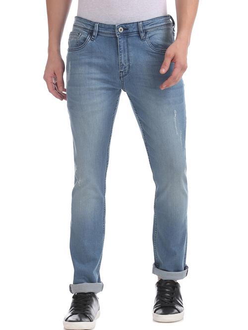 blue distressed denim jean - 17731792 - Very Small Image - 1