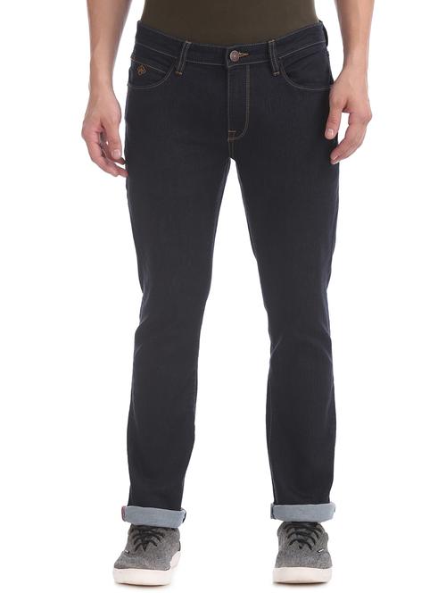 dark blue plain denim jean - 17731808 - Very Small Image - 1