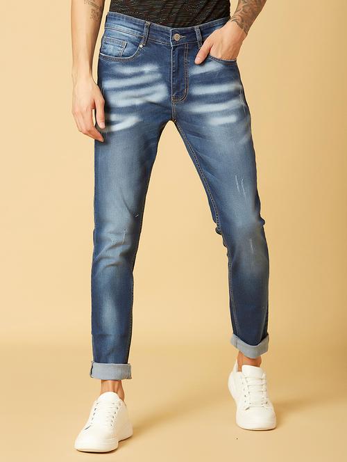 blue stone washed ripped denim jeans - 17732160 - Very Small Image - 1
