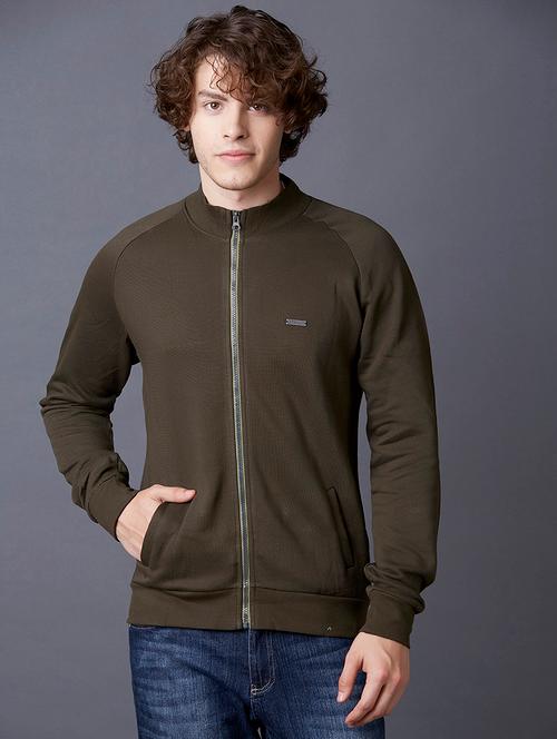 olive green solid raglan sweatshirt - 17732269 - Very Small Image - 1