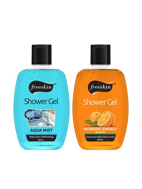 freeskin aqua mist & orange shower gel, 400ml each, pack of 2 - 17733639 - Very Small Image - 1