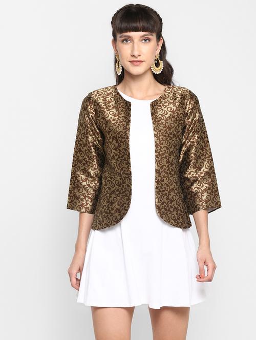 brown silk blend jacket - 17733708 - Very Small Image - 1