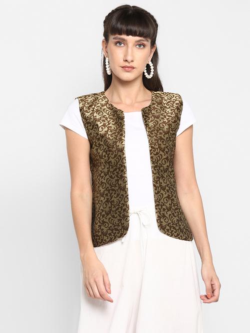 brown silk blend jacket - 17733731 - Very Small Image - 1