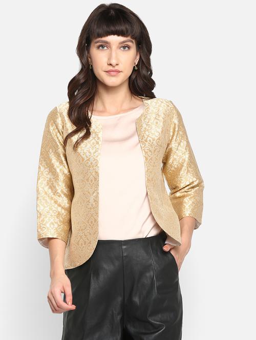 beige silk blend jacket - 17733745 - Very Small Image - 1