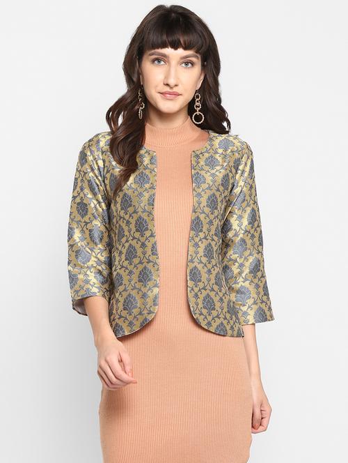 grey silk blend jacket - 17733754 - Very Small Image - 1