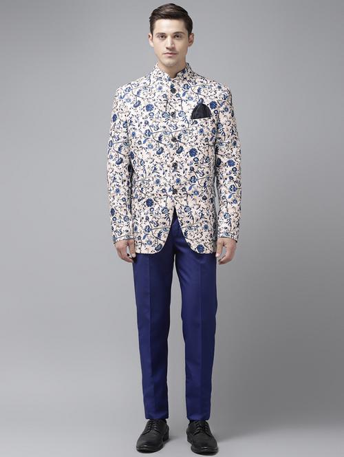 multi colored printed bandhgala suit - 17733779 - Very Small Image - 1