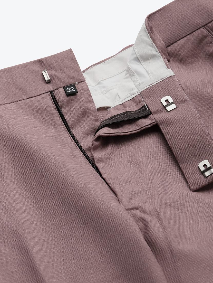 rosewater solid flat front formal trouser - 17733819 - Standard Image - 5