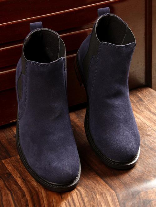 blue leather high ankle boots - 17734570 - Very Small Image - 1