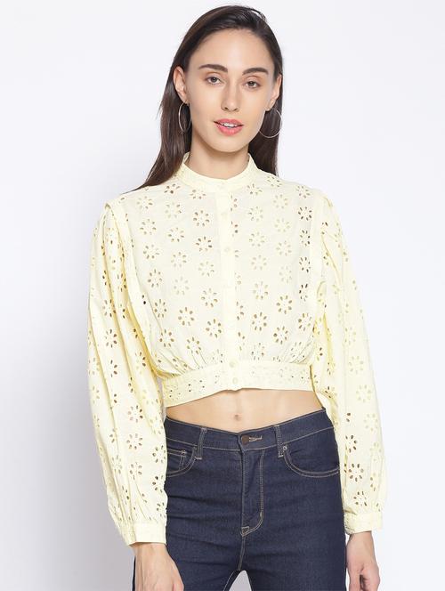 yellow cotton regular shirt - 17735935 - Very Small Image - 1