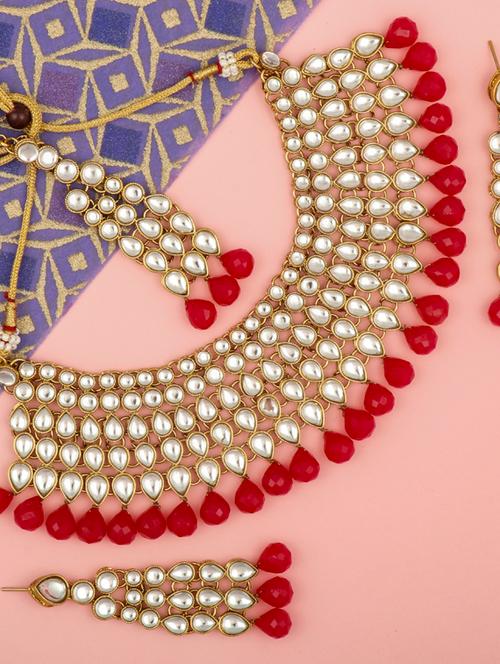 red brass necklaces and earring - 17736403 - Very Small Image - 1