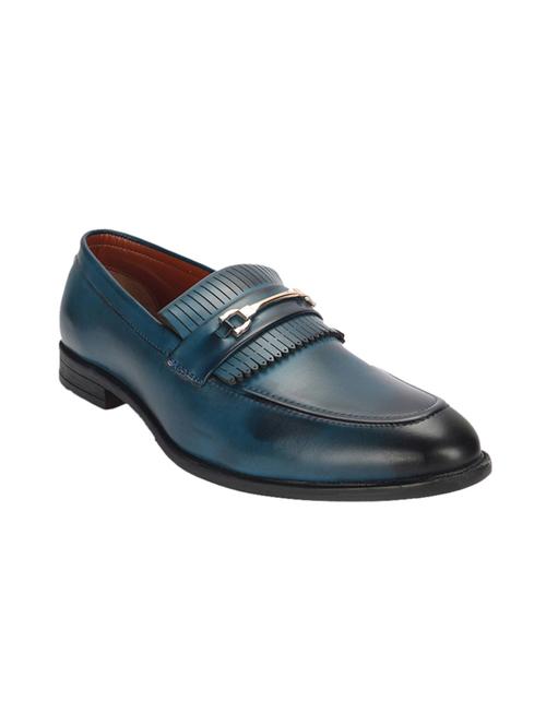blue patent leather handicraft loafers - 17737445 - Very Small Image - 1