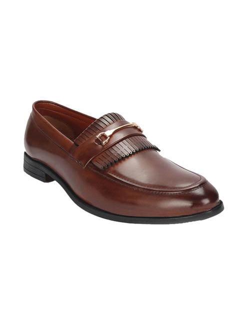 brown patent leather slip on loafers - 17737446 - Very Small Image - 1