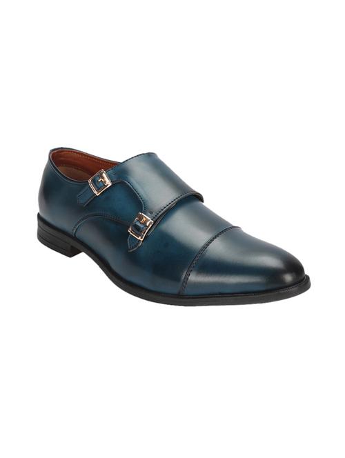 blue patent leather slip on monk straps - 17737453 - Very Small Image - 1