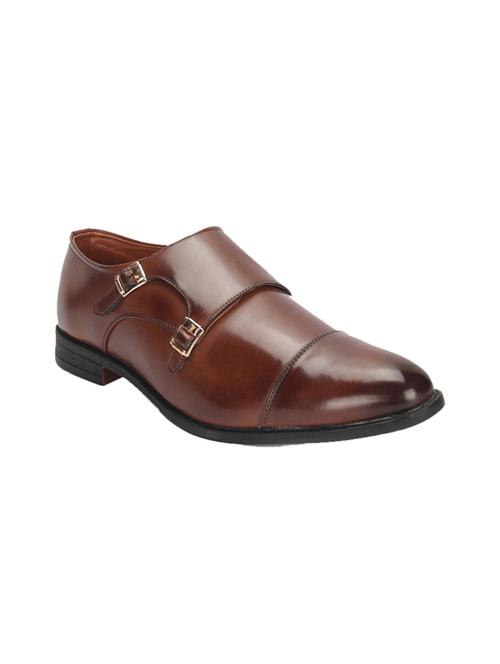 Brown Patent Leather Slip On Monk Straps - 17737454 - Very Small Image - 1