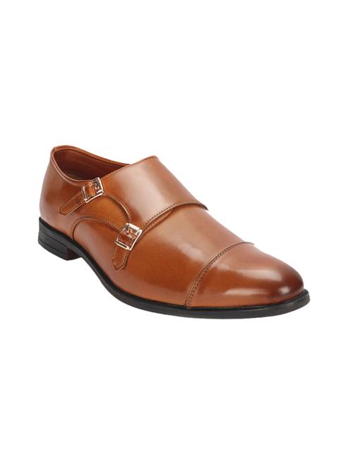 brown patent leather slip on monk straps - 17737455 - Very Small Image - 1